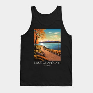 A Pop Art Travel Print of Lake Champlain - Vermont - US Tank Top